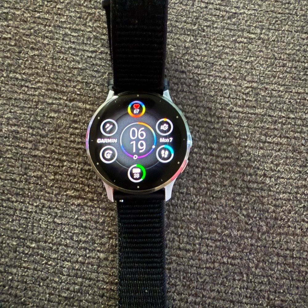 Garmin Silver and Black Smartwatch